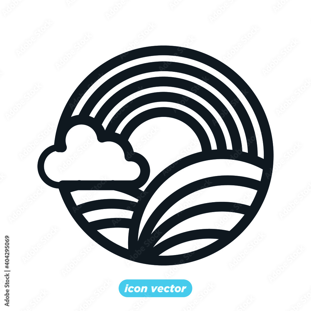 Poster rainbow icon template color editable. rainbow symbol vector illustration for graphic and web design.