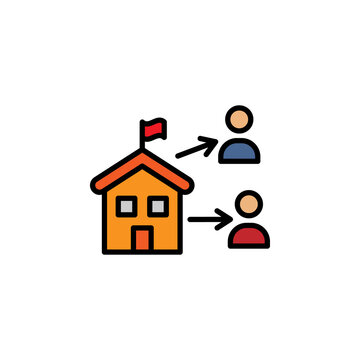 diaspora migration outline icon. element of migration illustration icon. signs, symbols can be used for web, logo, mobile app, UI, UX