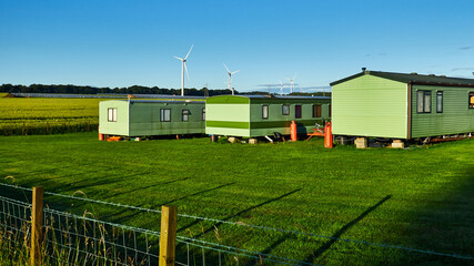 accommodation and living on the farm, mobile homes, camping