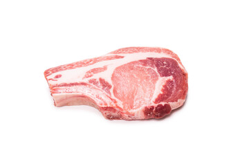 Fototapeta premium Raw pork isolated on white background.