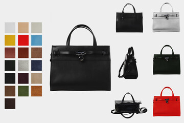 Elegant feminine handbag in the design of the women's catalog
