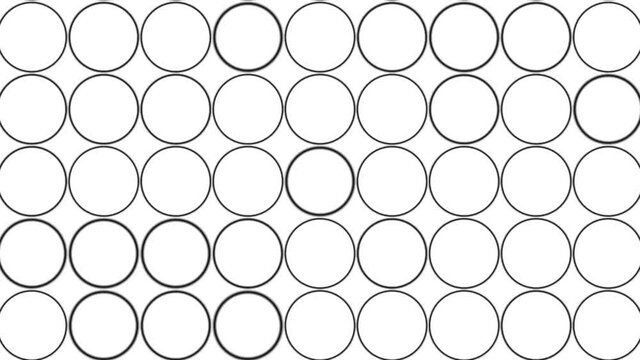 white background with flashing black circle pattern