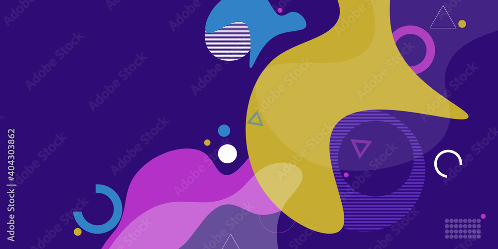 Fototapete abstract modern background elements dynamic fluid shapes compositions of colored spots illustration