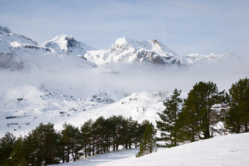 Snowy peaks in the Pyrenees