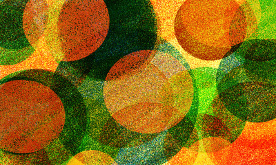 円の重なる抽象ペイントの背景画像