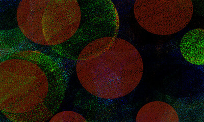 円の重なる抽象ペイントの背景画像