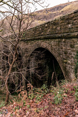 View of Abandoned viaduct that was used in south wales uk during the 1900's. viaduct running from Brynmawr to abergavenny
