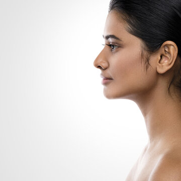 Profile Of Young And Beautiful Indian Woman