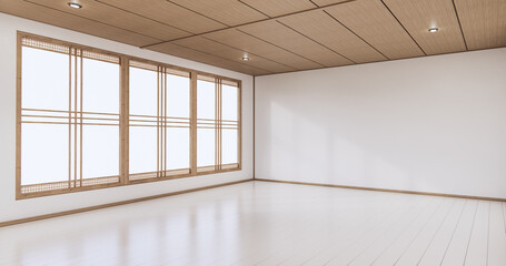 Interior with plants on empty wall background,3D rendering