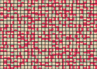 Fototapeta premium Abstract Geometric Pattern generative computational art illustration