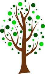 abstract tree with round leaves