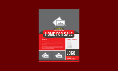 Fototapeta premium Real Estate Flyer Template Fully Editable Design Very unique 