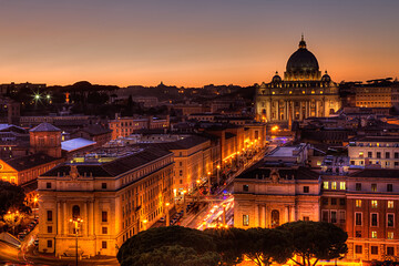 Vatican City at sunset - obrazy, fototapety, plakaty