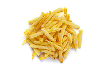 French fries potatoes isolated on white background