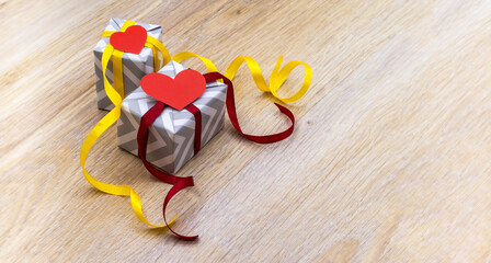 Holiday package with a heart. A handmade gift.