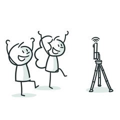 stick figures: camera, social media, influencer, marketing (no. 38)