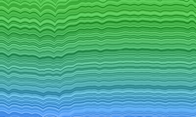 Green and blue color stripes vector background with waves. Colorful illustration in abstract marble style with gradient. A new design for your ad, booklets, leaflets.