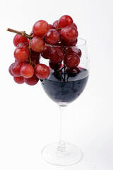 wino, owoc, gronowy, jedzenie, czerwień, kiść, wina, glases, drink, dojrzałe, winorośli, soczysty, sok, alkochole