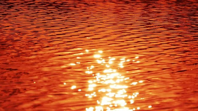 Water Surface Sunset 96fps Slow Motion