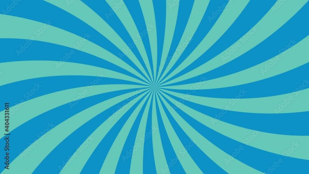 Aufkleber blue curved rays on a dark blue background. simple motion graphic loop animation background in retro