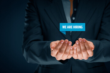 We are hiring human resources concept