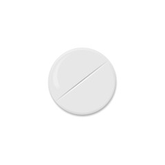 Realistic pill. Illustration isolated on background. Graphic concept for your design.