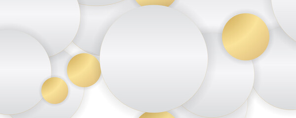 Abstract gold circle lines on white background