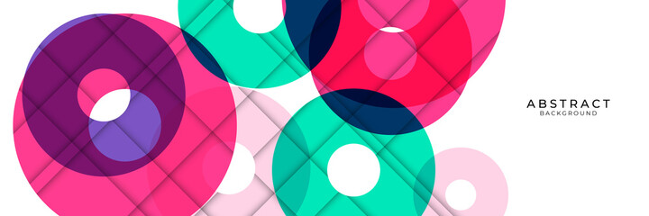 Modern geometrical abstract background - circles. Business or technology presentation design template, brochure or flyer pattern, or geometric web banner