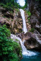 The Tscheppa gorge in Carinthia in Austria. It is a beautiful hiking trail with this breathtaking waterfall on the way.