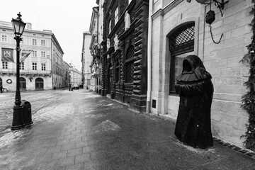 Empty Lviv streets during COVID-19 Quarantine.