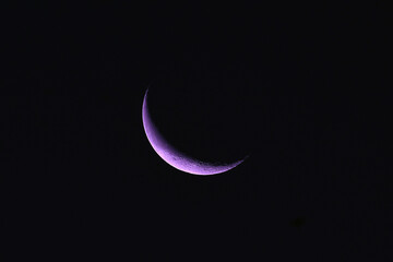 Mmoon in the night sky.