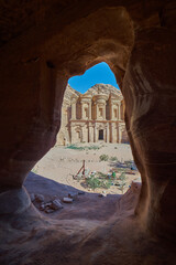 Cave in front of Petra Monastery