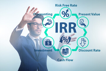 Fototapeta na wymiar Concept of IRR - Internal Rate of Return
