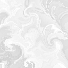 White marbled background pattern with swirled gray texture, marble stone illustration,  abstract painted border design on white elegant wall
