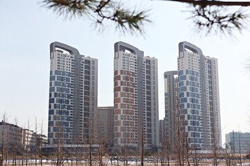 Obraz premium 한국의신도시건축물입니다