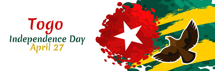 April 27, Independence day of Togo Vector Illustration. Suitable for greeting card, poster and banner. 