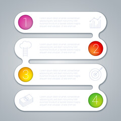 Step by step infographics template