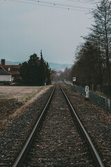 railway in autumn