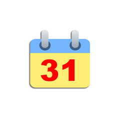 Calendar flat icon color ilustration
