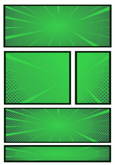 Green Comic Strip portrait Design for your comic