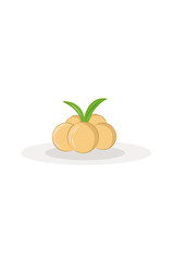 Boiled rice cake vector illustration