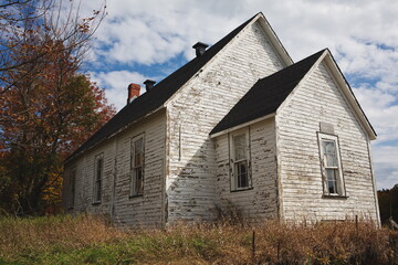 An old, abandoned building located in the country in Ontario, Canada.