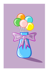 Lollipop jars vector illustration