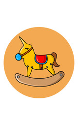 Horse toy vector illustration