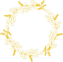 ミモザのリース