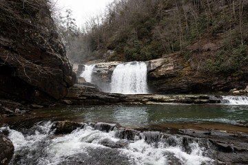 Fototapeta na wymiar Twisting Falls in the Cherokee National Forest in Tennessee