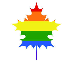 leaf LGBT flag. gay, lesbian, bisexual and transgender icon vector