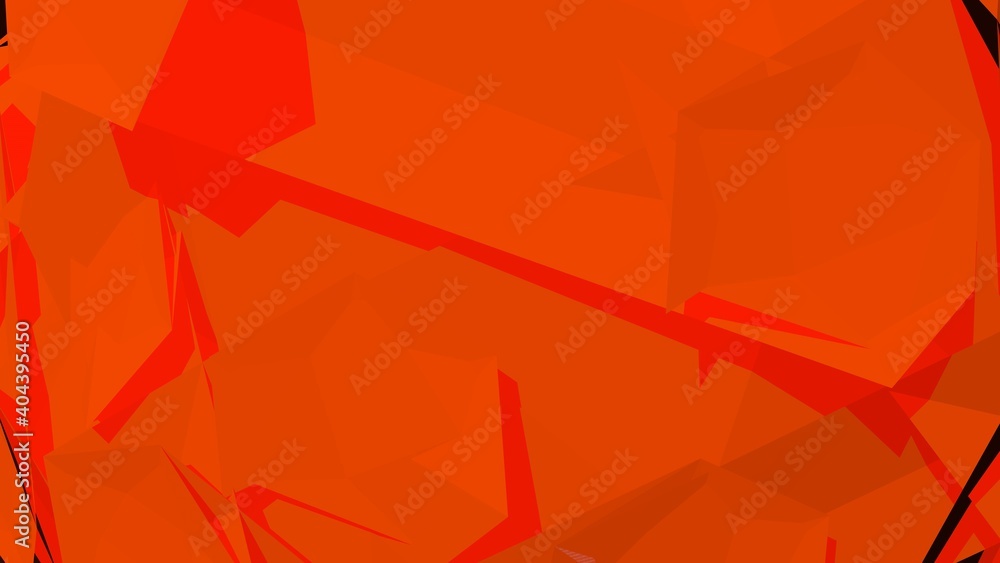 Poster orange abstract low polygon background. desktop wallpaper. lines and triangles. rendering 4k.