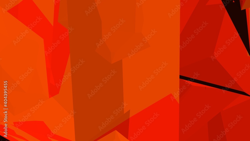 Poster orange abstract low polygon background. desktop wallpaper. lines and triangles. rendering 4k.