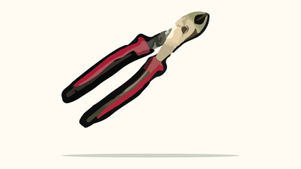 illustration of rubber grip cutting pliers